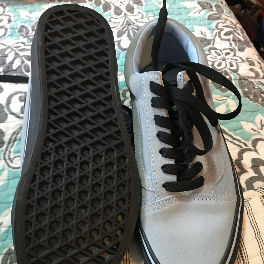 Light blue low top Vans
